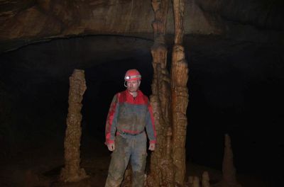 me at a caving tour
